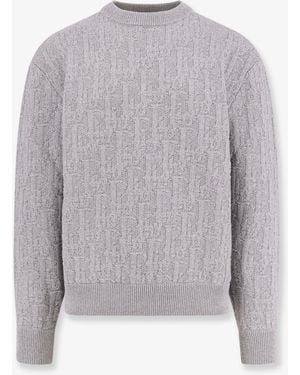 Dior Dior Dior Oblique Cotton Blend Sweater - Gray