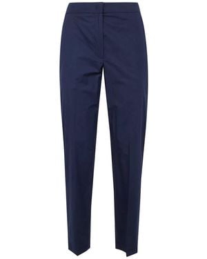 Seventy Popeline Fine Cotton Stretch Pants - Blue