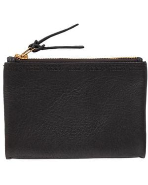 Visvim Portafoglio Pieghevole Con Zip - Black
