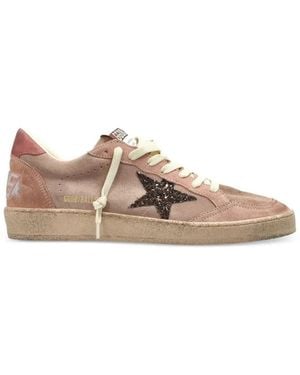 Golden Goose Ball Star Glitter Trainers - Pink