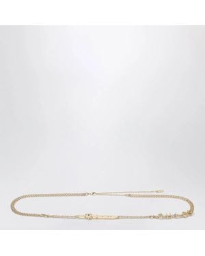 Chloé Tone Belt With Logo Lettering - White
