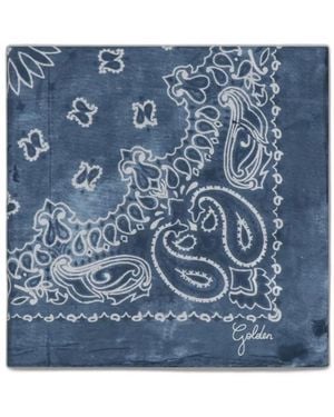 Golden Goose Foulard Con Stampa - Blue