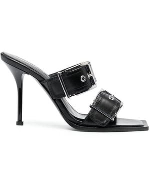 McQueen Sandal Leath S.Leath Boxcar/Si - Black