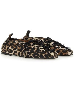 Ganni Ballerina Lace-Up - Black