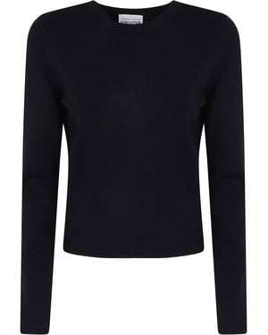 Semicouture "Kristy" Naked Back Round Neck Sweater - Blue