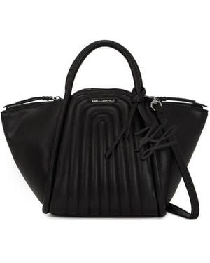 Karl Lagerfeld Wellen Tote - Black