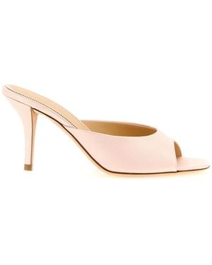 Magda Butrym Satin Mules - Natural