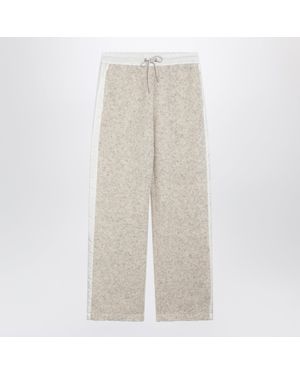 Moncler Ivory Bouclé Pants - Natural