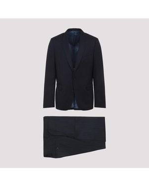 Paul Smith Tailored Fit Two Button Wool Suit - Blue