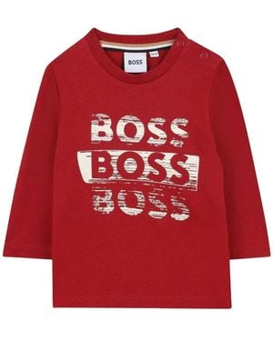 BOSS T-Shirt With Logo - Red