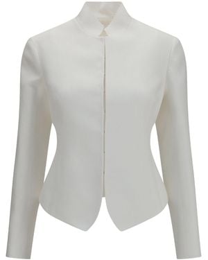 The Row Brianda Linen Jacket - White
