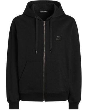 Dolce & Gabbana Dolce & Gabbana Dolce & Gabbana Cotton Logo Jumper - Black