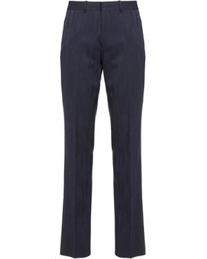 Off-White c/o Virgil Abloh Slim Fit Tailored Trousers Elastane - Blue