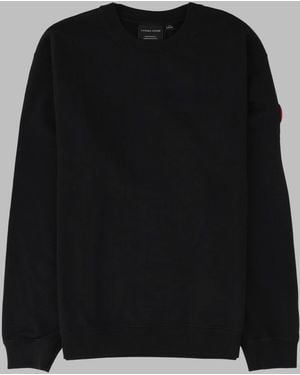 Canada Goose Crew Neck Ribbed Cotton Jumper - Black