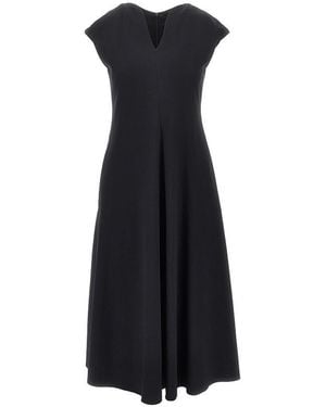 Emporio Armani Milano Stitch Jersey Midi Dress - Black