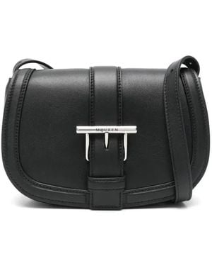 McQueen T-Bar Satchel Mini - Black
