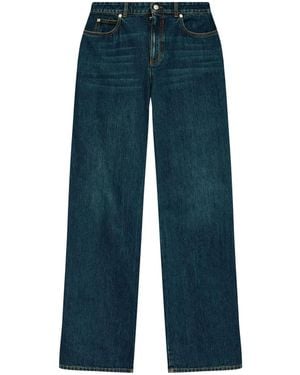 McQueen Wide-Leg Denim Jeans - Blue