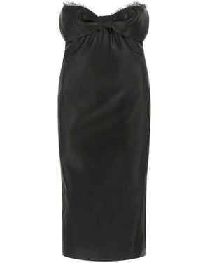 Saint Laurent Satin Dress - Black