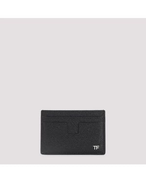 Tom Ford Flat Leather Card Holder - Black