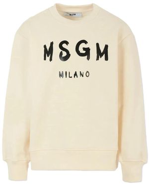 MSGM Sweatshirt With Logo - White