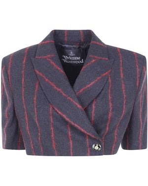 Vivienne Westwood "Cut Off" One Button Jacket - Blue