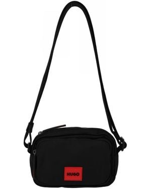 HUGO Shoulder Bag With Logo - Black