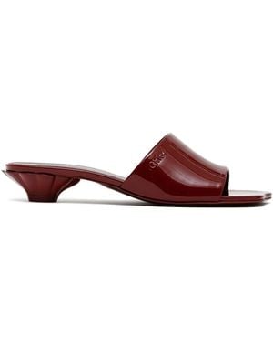 Chloé Flower Mules - Brown