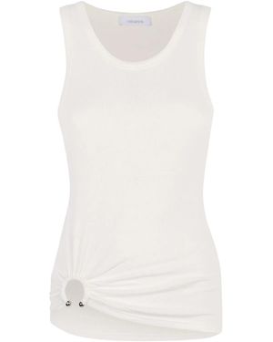 Rabanne Cotton Tank Top - White