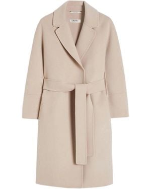 Max Mara S Max Mara Arona Virgin Wool Coat - Natural