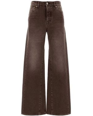 Our Legacy Brown Denim Wide-leg Jeans