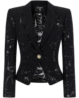 Balmain Lace Blazer - Black