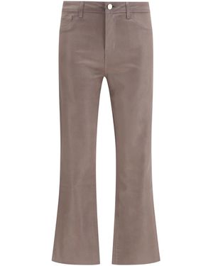L'Agence Kendra Trousers Cotton; Elastane; Spandex - Grey