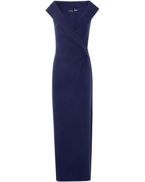 Ralph Lauren "Leonidas" Sleeveless Gown Dress - Blue