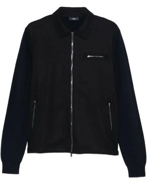 Herno Zip-Up Collared Jacket - Black