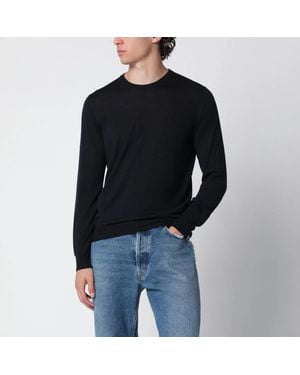 Drumohr Wool Crew-Neck Sweater - Black