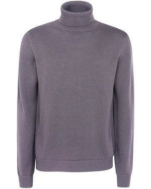 Nuur Long Sleeves Turtle Neck Jumper - Grey