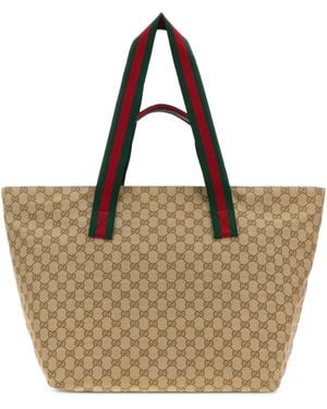 Gucci Gg Medium Tote Bag - Natural