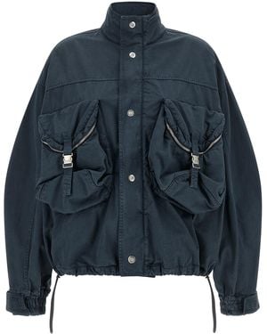 The Attico Utility Bomber Jacket - Blue