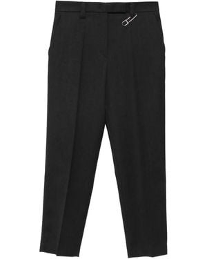 Prada Gabardine Straight Trousers - Black