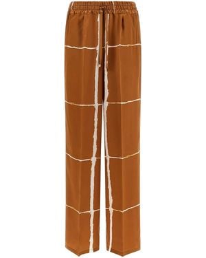 Kiton Silk Trousers - Brown