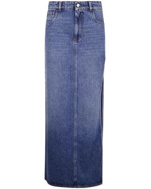 Coperni Garter Belt Denim Skirt - Blue