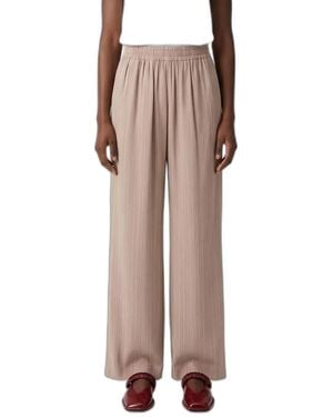 Golden Goose "Journey W's" Jogging Brittany Light Pinstripes Viscose Crepe - Natural