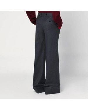 Stella McCartney Wool Flared Trousers - Blue