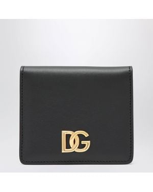 Dolce & Gabbana Dolce & Gabbana Leather Bi-Fold Cardholder With Logo - Black