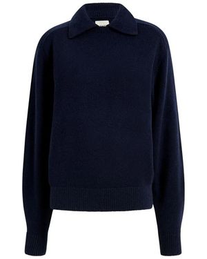 KHAITE Jackson Wool And Cashmere Jumper - Blue