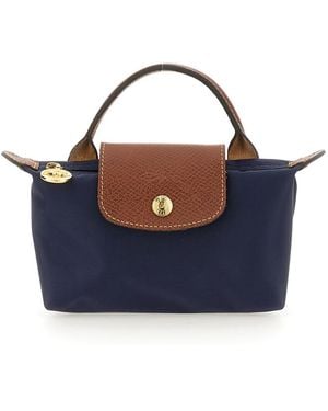Longchamp Le Pliage Original Pebble Clutch Bag Marine - Blue
