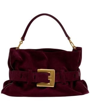 Balmain Anthem Medium Shoulder Bag - Purple