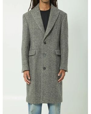 Golden Goose Single-Breasted Wool Coat - Gray