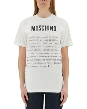 Moschino T-Shirt With Print - White