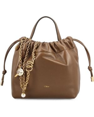 Chloé Chloé Chloé Icons Leather Mini Bucket Bag - Brown